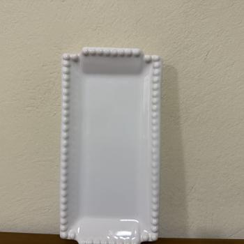 TRAVESSA RETANGULAR BOLINHA P BRANCO