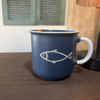 TE-43 K CANECA AZUL PEIXE 400ml