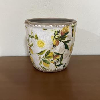 VASO CERAMICA LIMAO SICILIANO 16X16X15,5CM