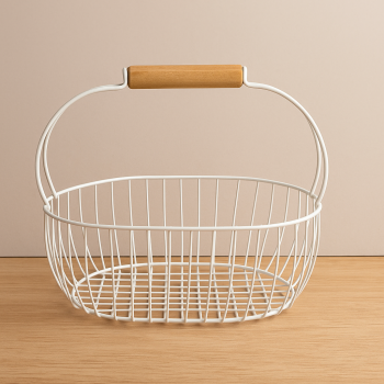 CESTA ALÇA DUPLA BRANCA 29X21X23