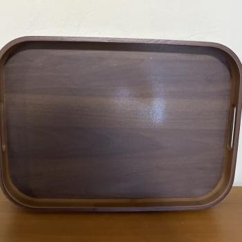 BANDEJA MADEIRA MARROM 46X33X5