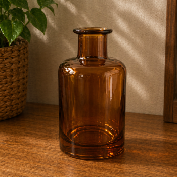 VASO VIDRO AMBAR QI0019