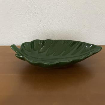 TRAVESSA FOLHA MINI DECORAÇÃO G FLORESTA-VERDE ESCURO