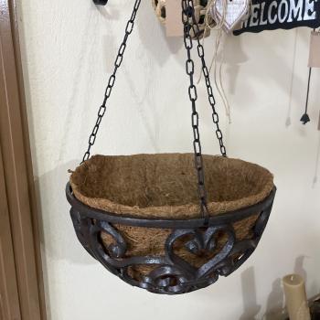 SUPORTE  VASO METAL COM XAXIM  28CM