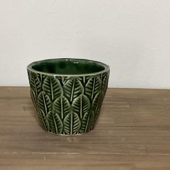 Cachepot Napoli PQ Folha  Verde