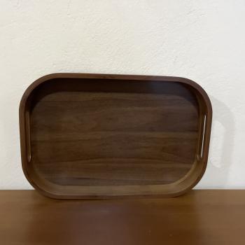 BANDEJA EM MADEIRA MARROM 33X23X5