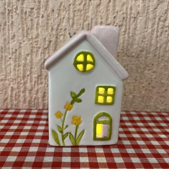 CASINHA CERAMICA ROSA 11X6,5CM