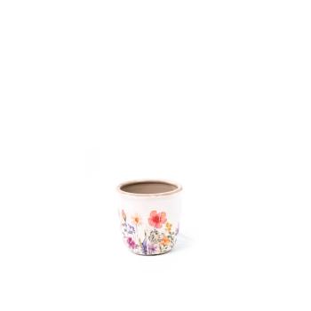 Vaso De Cerâmica Clássico Florido P