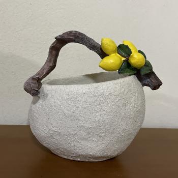 VASO DECORATIVO LIMÃO SICILIANO 17X18 P
