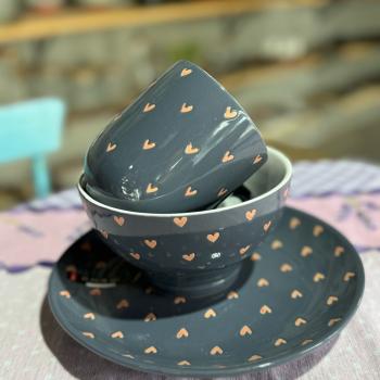 BOWL CERAMICA PETIT HEART PRETO 13CM
