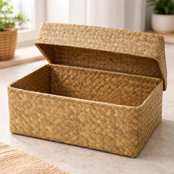 CESTA DE PALHA NATURAL P