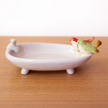 SABONETEIRA 2 PASSARINHOS PORCELANA JY1848 (48)