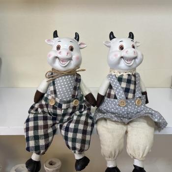 CASAL BOI E VACA PERNA DE PANO 27 cm