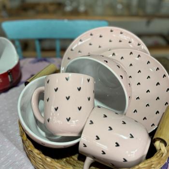 CANECA CERAMICA PETIT HEART ROSA 300ML