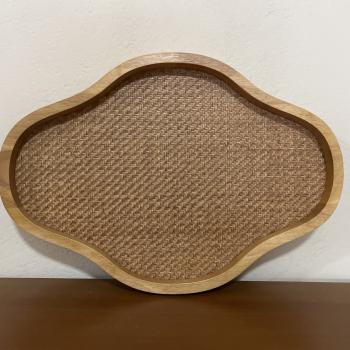 23459 BANDEJA MDF FORMATO ORGANICA DETALHE PALHA - 500