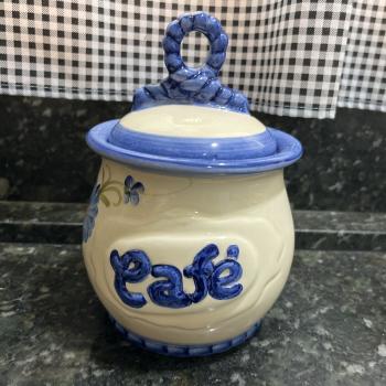 POTE LAÇO CAFÉ ASTER AZUL 14x20