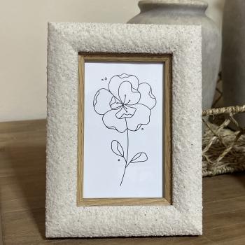 PORTA-RETRATO TEXTURA 10CM X 15CM BRANCO MDF