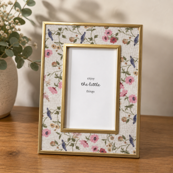 PORTA RETRATO BLOSSOM GARDEN 10X15 DOURADO METAL
