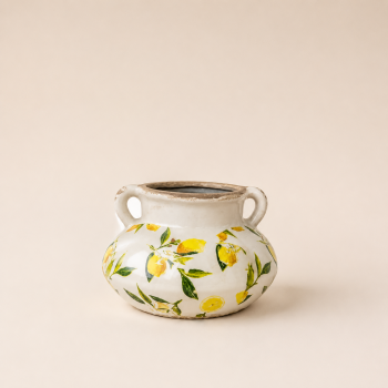 VASO CERAMICA LIMAO SICILIANO 20,5X20,5X13,2CM