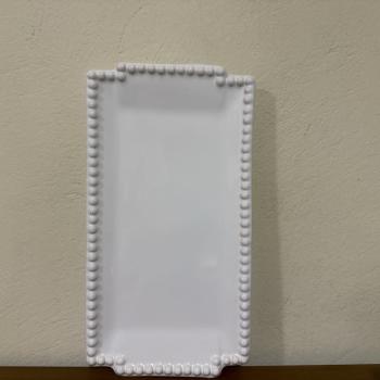TRAVESSA RETANGULAR BOLINHA M BRANCO