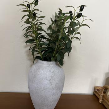 VASO CERÂMICA CIMENTO ESTONADO