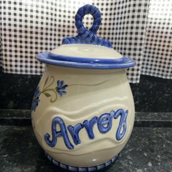 POTE LAÇO ARROZ ASTER AZUL  17x28