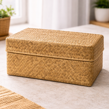 CESTA DE PALHA NATURAL M