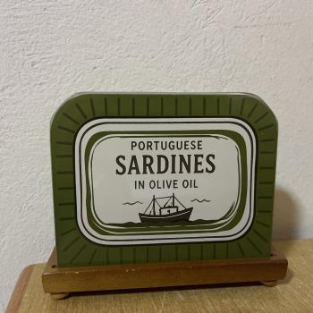 SUPORTE DE VIDRO PARA GUARDANAPO (SARDINE)