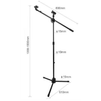 SUPORTE MICROFONE - C/ 2 CAXIMBOS  - UNIT - SM01