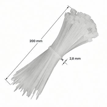BRACADEIRA NYLON 200*2.8MM - CAIXA C/ 40MIL UNID.  - E2028-CX