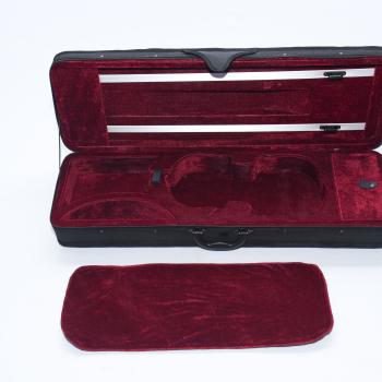 ESTOJO VIOLINO STANDARD RETANGULAR - PRETO INTERIOR RED 4/4 - UNIT - BG01-BK