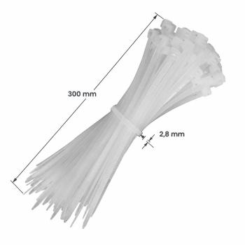BRACADEIRA NYLON 300*2.8MM - PACK C/100 UNID - E3028-JK