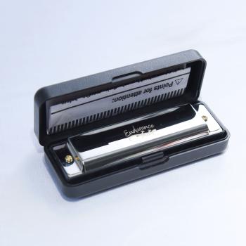 GAITA BLUES 10 HOLES - 20 VOZES  - CROMADO - UNIT - HA10-SR