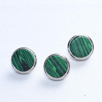 BOTÃO P/ TROMBONE / TROMPETE VERDE MALAQUITA  MOD.3 - BU01-VD