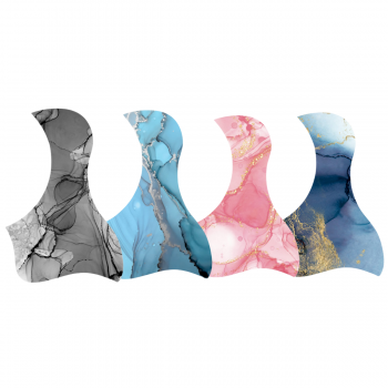 ADESIVO VIOLÃO TOURT ESTAMPAS -  4 UNID - MOD. 4 MARMORE - EF06