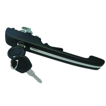 MACANETA EXTERNA SANTANA/QUANTUM 90 A 98 COM CHAVE FRISO INOX DIREITO - COMPOSICAO: METAL / PLASTICO