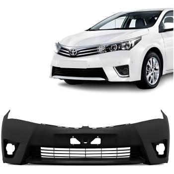 PARA-CHOQUE COROLLA 14/17 DIANTEIRO PRETO LISO C/GRADE