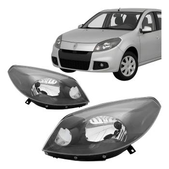 FAROL SANDERO 12/14 FOCO SIMPLES MASCARA CINZA LE