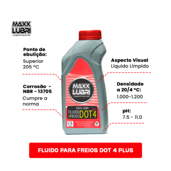 FLUIDO PARA FREIOS DOT4 - MAXX LUBRI