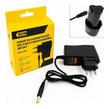 FONTE DE ALIMENTACAO 12V PARA PARAFUSADEIRA BIVOLT:BOM-5590