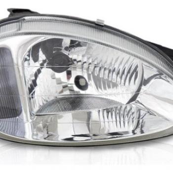 FAROL - CORSA 2000/ LENTE LISA CARCACA NEGRA POLICAR - LD