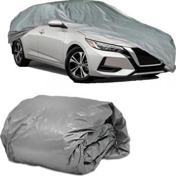 CAPA COBRIR CARRO LISA C/FORRO PARCIAL - TAMANHO G (CINZA)