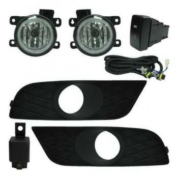 KIT FAROL MILHA CIVIC 15-16 COM MOLDURAS CROMADAS E BT MODELO ORIGINAL
