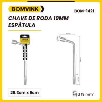 CHAVE DE RODA (ESPATULA) 19MM BOM-1421