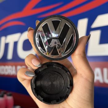 CALOTINHA VW EMBLEMA G5 GARRA ZUNKY BRW 8 DENTES 10 DIAMETRO 50MM