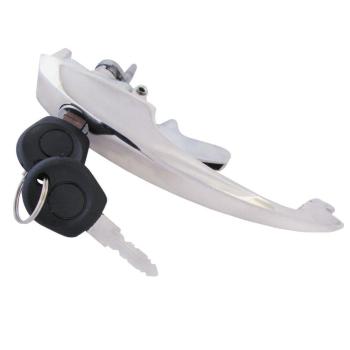 MACANETA  EXTERNA  DA PORTA COM CHAVE CROMADA  BRASILIA - COMPOSICAO: METAL / PLASTICO