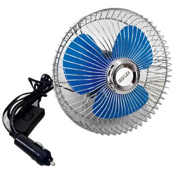 VENTILADOR AUTOMOTIVO 8 POLEGADAS 12V - CABO - 1,5 MTS