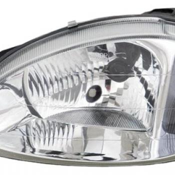 FAROL - CORSA 2000/ LENTE LISA CARCACA NEGRA POLICAR - LE