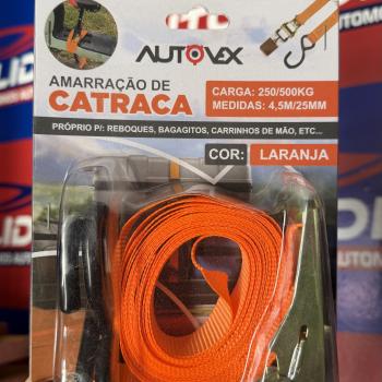 AMARRACAO DE CATRACA LARANJA  -CAP:CARGA 250/500 KG -MED:4,5M/25MM