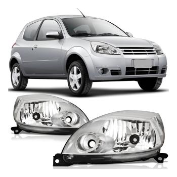 FAROL KA 08/14 FOCO SIMPLES MASCARA CROMADA LD